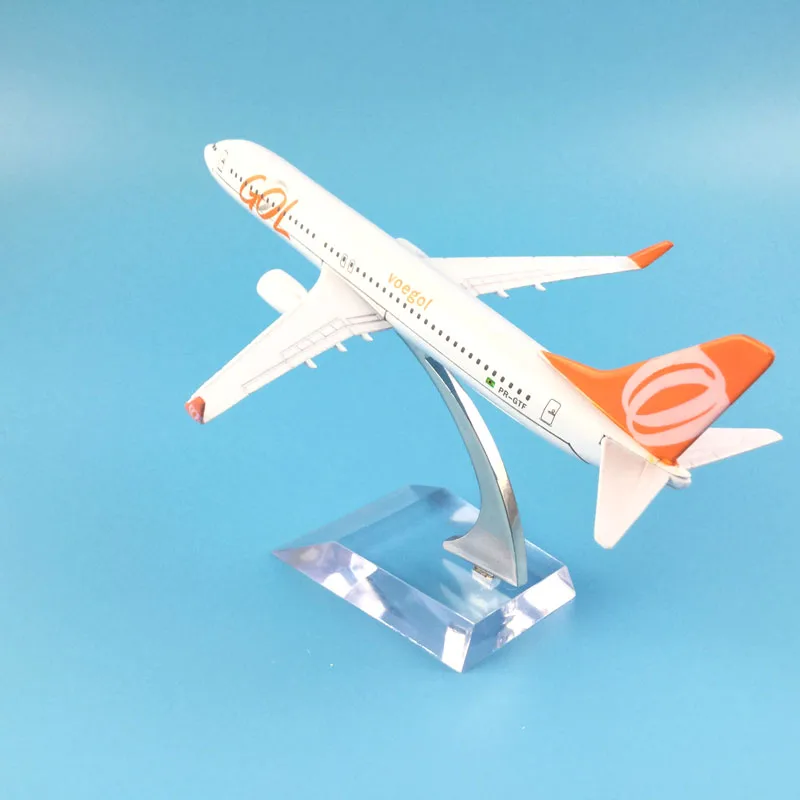 16cm Alloy Metal Model Plane Brazil Air GOL Airlines Boeing 737 B737 800 Airways Aircraft Airplane Model w Stand Gift