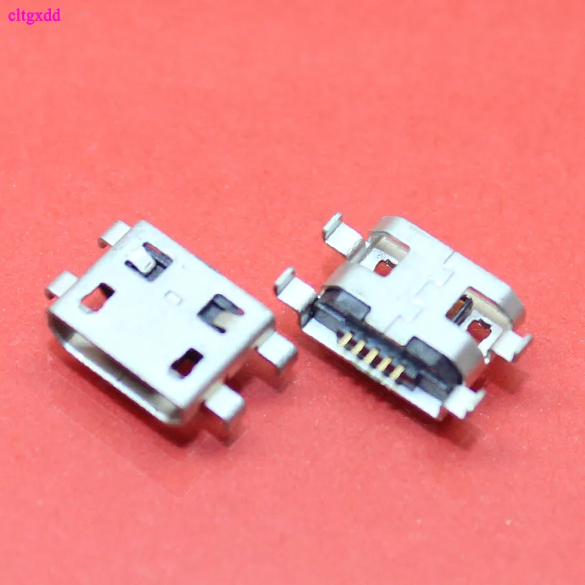 10Pcs Micro USB 5Pin 0.8 No Side Flat Mouth Without Curling Side Female Jack For Mobile Phone Mini USB Connector