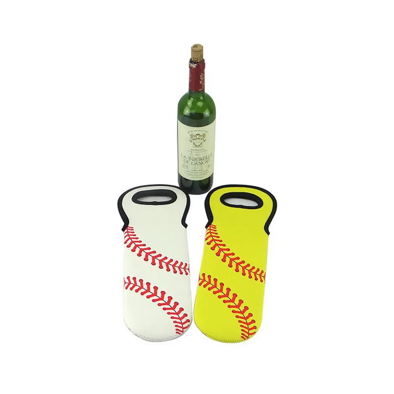 6pcs 750Ml Baseball Wine Champagne Bottle Cooler Neoprene Collapsible Holder Insulator Washable Sleeve Party Bar Suppliers