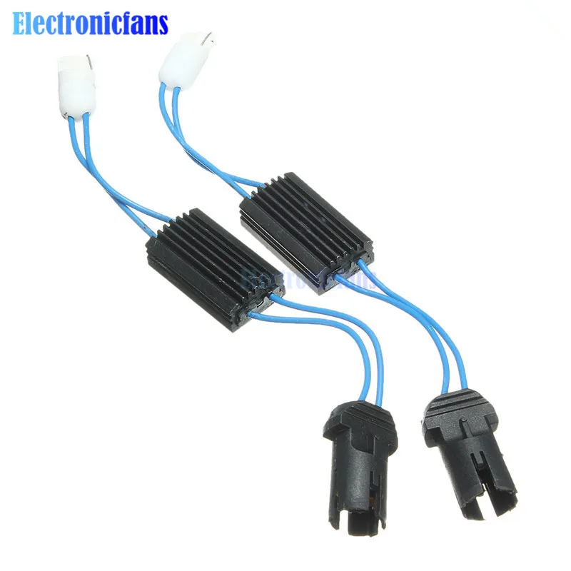 2PCS 12V T10 LED Warning Canceller Decoder T10 501 W5W NO Canbus OCB Error Load Resistor