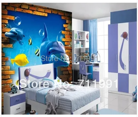 Free shipping custom mural wallpaper TV backdrop bedroom wallpaper SeaWorld