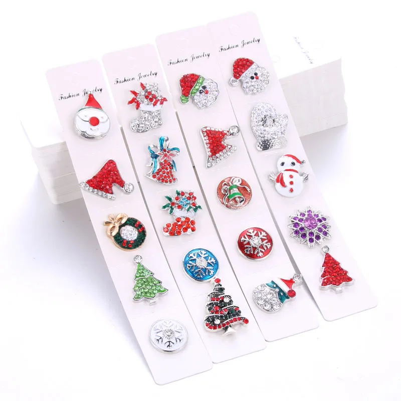 New High quality 5 hole 3*8CM White Snap Display Snap Paper Card Display for 18/20mm Snaps Buttons Jewelry 0268