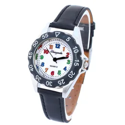 Montre à quartz pour garçons et filles, bracelet en tissu pour enfants, montre-bracelet pour étudiants, cadeaux, cadran à chiffres colorés, chaud, mignon