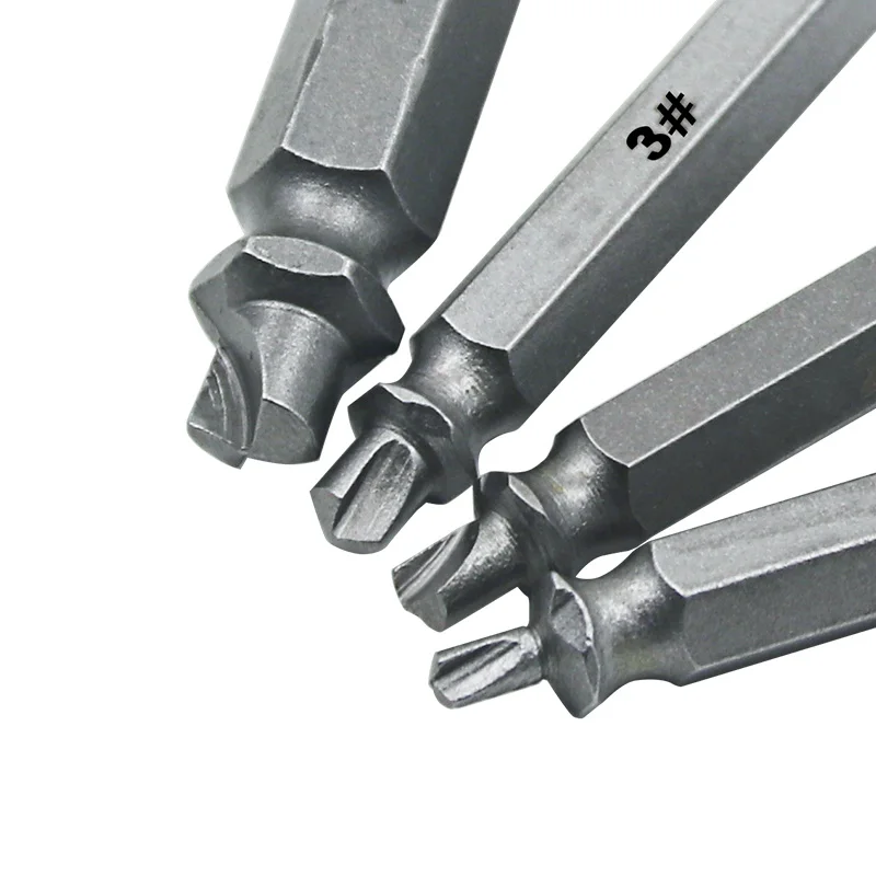 4Pc Double Ended Screw Extractor Broken Breakage หัวสกรู Extractors ไม้ Bolts Remover สารสกัดจากเจาะเครื่องมือ1 #2 #3 #4 #