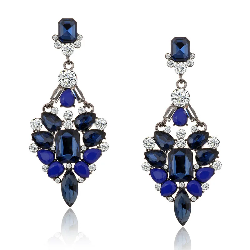 LUBOV Big Crystal Rhinestone Drop Earring Trendy Drop Earrings for Women And Girls Birthday Christmas Gift Wedding Jewelry 2019