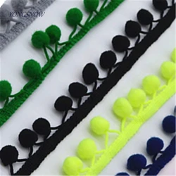 4.5 Yard Sewing Accessories Lace Fabric Pompom Trim Pom Pom Decoration Tassel Ball Fringe Ribbon DIY Material Craft Apparel