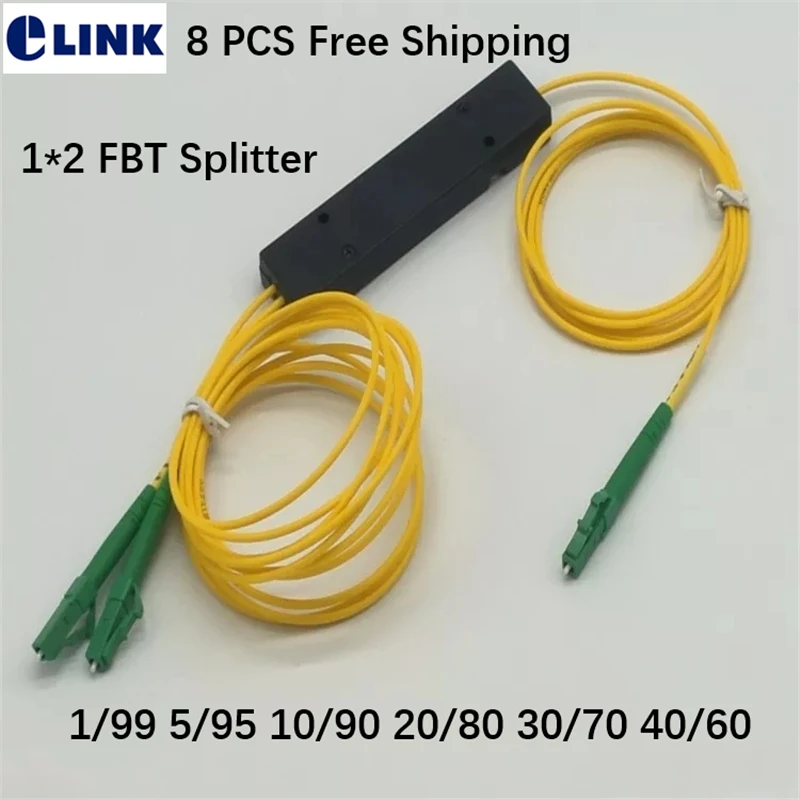 

FBT splitter LC/APC Abs box dual window 30/70 90/10 80/20 ratio optical fused coupler for FTTH 1310/1550nm free shipping 8 PCS