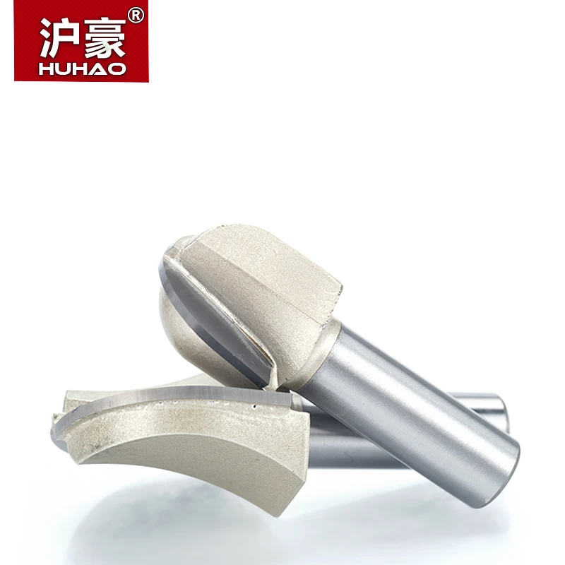 Chinahuhao Coating Keperakan Seng 1 Pcs 1/4 "1/2" Shank Bulat Bulat Router Bit Cove Kotak Woodworking Cutter Wolfram Karbida Router Bit untuk Kayu Endmill