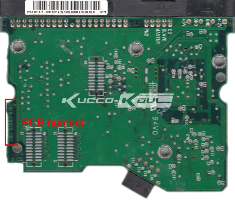 

HDD PCB logic board 2060-001175-000 REV A for WD 3.5 IDE/PATA hard drive repair data recovery