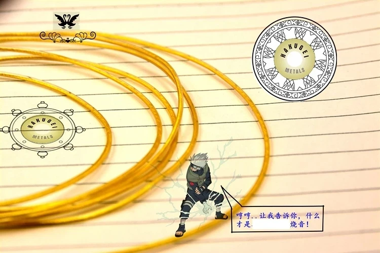 Litz fio de prata esterlina banhado a ouro (37 núcleos od: 1.0mm) cabo hakugei 1 metro