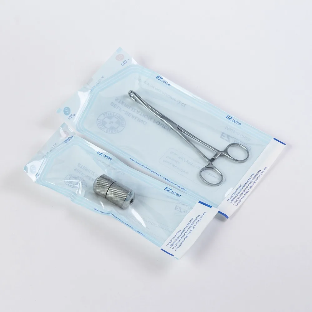 Bolsas de esterilização para tatuagem Piercing, grau médico EZ, auto selo, equipamentos odontológicos, 200 pcs