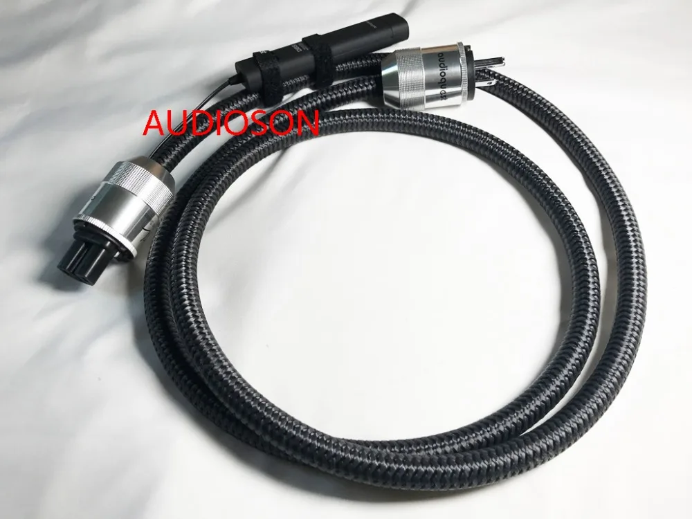 Audioson-WEL Signature الصلبة PSS كابل الطاقة ، القائم على الكربون ، HIFI ، الولايات المتحدة ، التيار المتناوب ، 72 فولت ، DBS #4