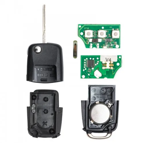 KEYECU P/N: 5FA 007 680 Upgraded ID48 Chip 433MHz Flip Key Remote For VW Bora Polo Toledo Leon Lbiza Cordoba Arosa Alhambra Golf