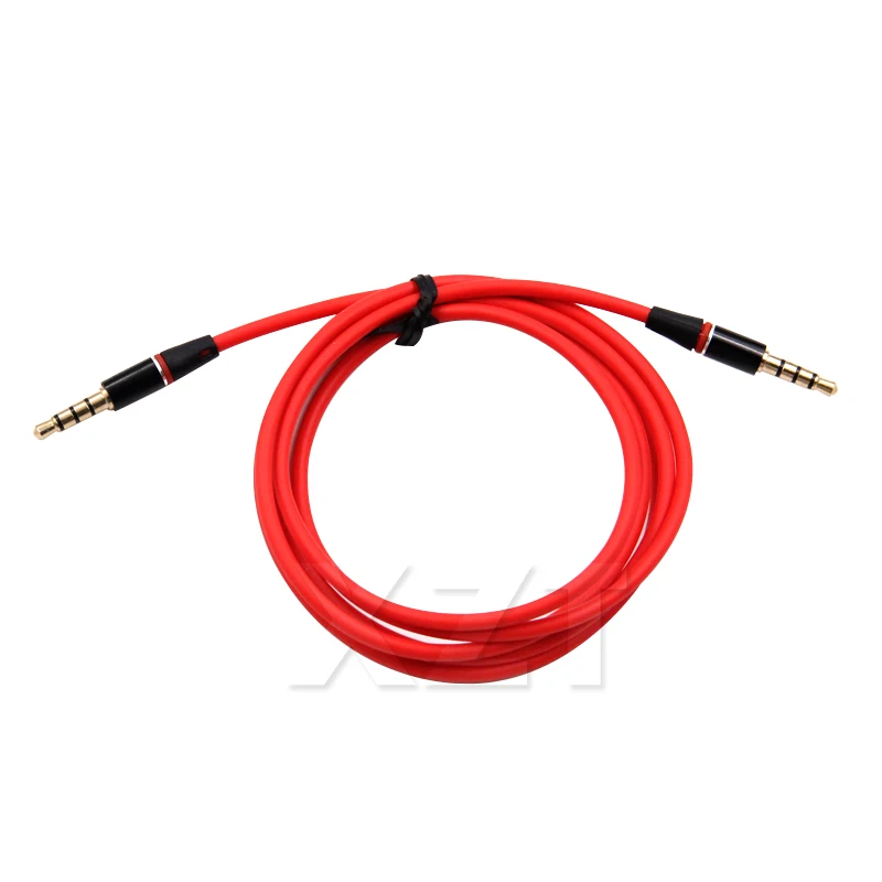 3.5mm Jack Aux Audio Cable 4-Pole Male to Male Audio Cable For iPhone Car MP3 / MP4 Headphone Speaker Gold Plated Plug