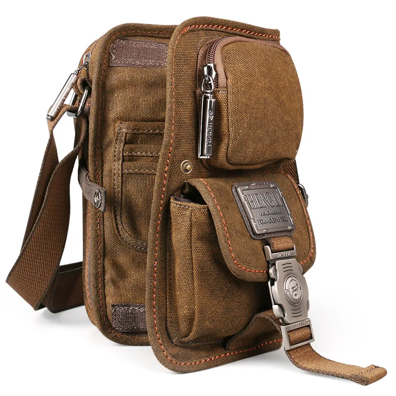 NEW Sale! 2017 Canvas Versatile Casual Shoulder Messenger Bags For Men Retro Travel Bag