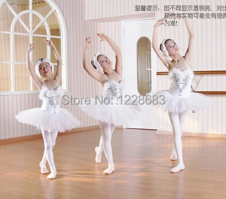 Hot Sale White Swan Lake Professional Ballet Tutu Dancewear Girls Dance Costume Performance Ballet Dress For Children