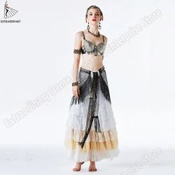 Tribal Bellydance Bra Pants Belts Costume Accessories Hip Scarf Rings Vintage Coins Tops Gypsy Women Dance Belly Pants Layers