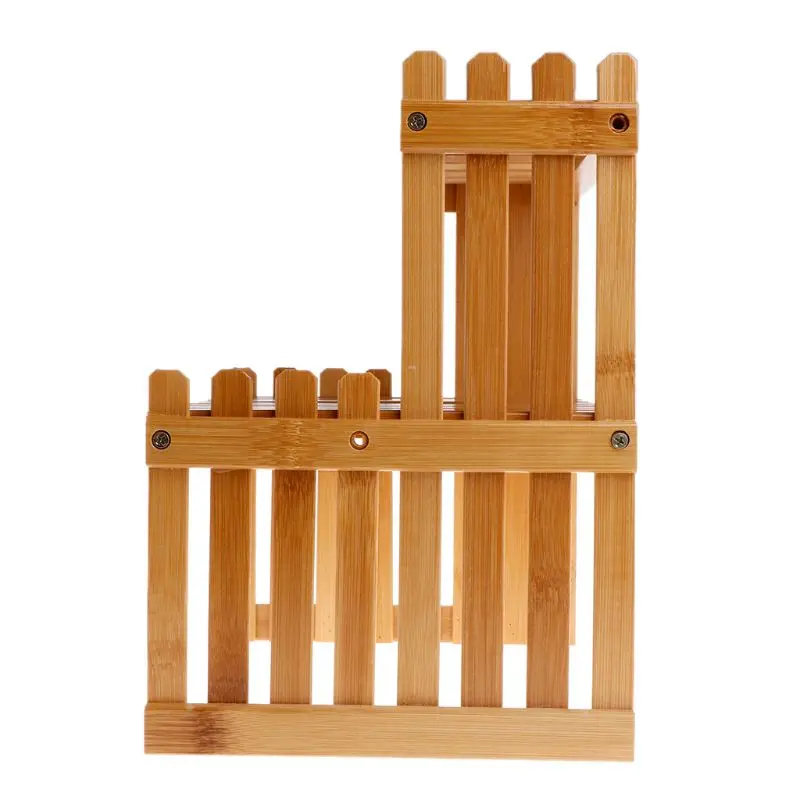Pianta Mensola Del Fiore di Visualizzazione Del Basamento di Legno di Bambù Rack di Stoccaggio Giardino Organizzatore