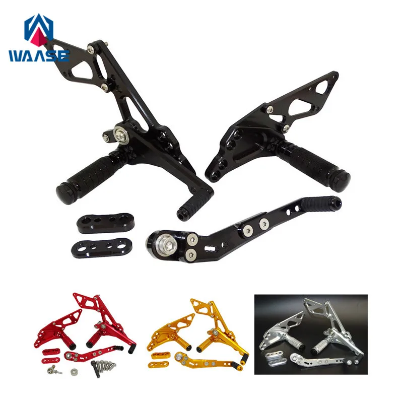 

waase Motorcycle Rider Racing Rearset Rear Sets Footrests Foot Rest Pegs For Suzuki GSXR1000 2009 2010 2011 2012 2013 2014-2016