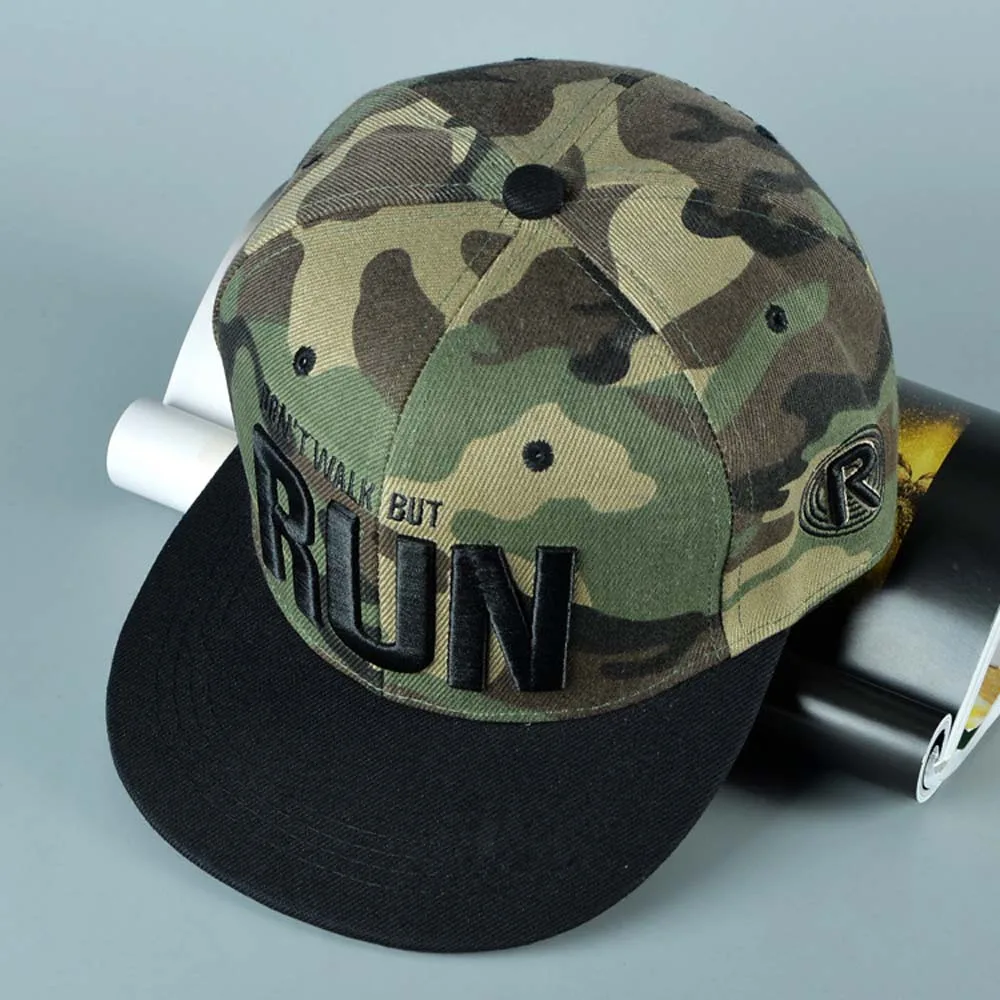 2017 new Runing Letter Snapback Baseball Cap Camouflage Hip Hop Hat For Men Women Street Dance Fashion Aba Reta Pink