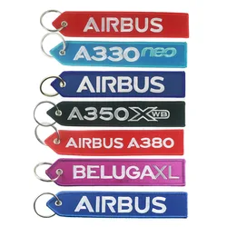 Airbus Logo A330 neo A350 A380 BELUGAXL Embroider Keychain   Travel Long Luggage Bag Tag Gift for Flight Crew Pilot Aviation