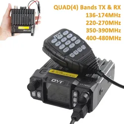 QYT KT-7900D 25W Quad Band Mobile radio 144/220/350/440MHZ 4 Bands FM Transceiver UPGRADE of QYT KT8900 Car Radio Walkie talkie