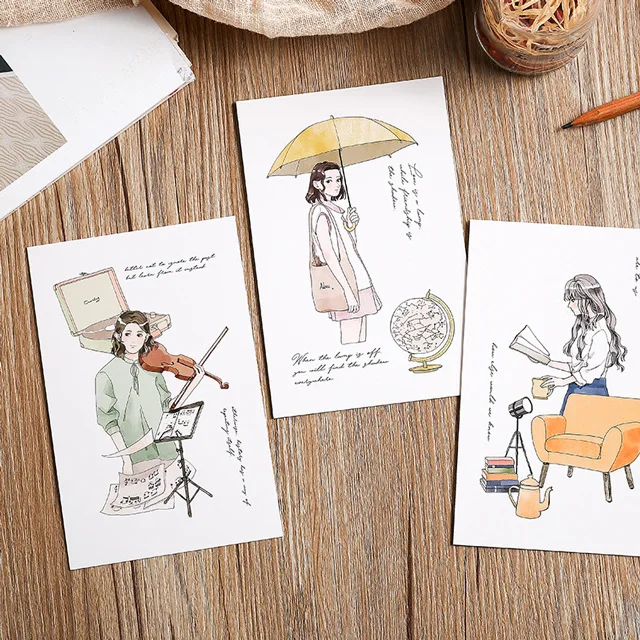 

30pcs Ideal life style card multi-use Scrapbooking party invitation DIY Decoration gift card message postcard greeting card