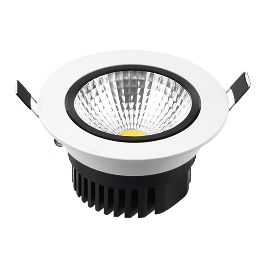 Super Bright Recessed LED COB Downlight Dimmable 5W 7W 10W 12W LED Spot light LED Ceiling Lamp AC 110V 220V White \ Warm White