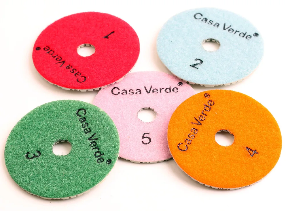 DC-FW5PP02 diamond flexible dry/wet 5 step polishing pads for granite,marble and quartz
