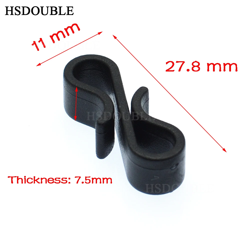 HSDOUBLE Black Plastic Buckle HardwareBelt Webbing Clip For Backpack Strap Tactical Bag Parts Accessories