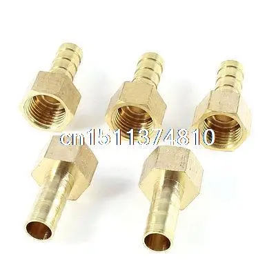 

5pcs 1/4"PT Female Thread to 5/16" Pneumatic Air Hose Barb Straight Fitting