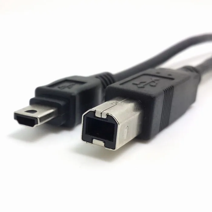 

Mini-A Mini USB 2.0 5Pin A Type Male to USB 2.0 B Type Male OTG Host Connector Cable 10cm