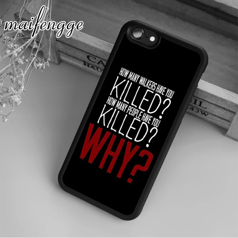 maifengge THE WALKING DEAD QUESTION TWD QUOTES  Case For iPhone 15 14 6 7 8 plus 11 12 13 Pro X XR XS Max