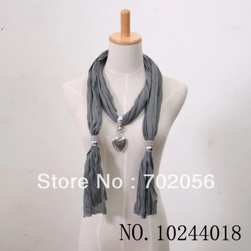 fashion lady pendants scarf jewelry scarf with jewellery Neck scarves #2741