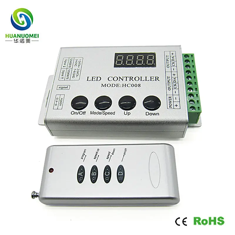 HC008 Digital RGB RF LED Pixel Controller Dimmer,133kind Effects,Max 1024pixels,WS2811 WS2812 UCS1903 SK6812 LPD6803 SM16703 etc