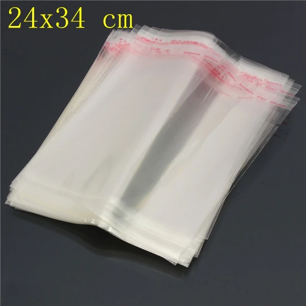 

24*34cm Clear Resealable Cellophane/BOPP/Poly Bags Transparent Opp Bag Packing Plastic Bags Self Adhesive Seal free shipping