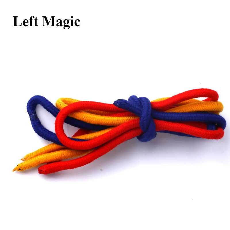 Three Strings Linking Ropes Magic Tricks Red Yellow Blue Magic Rope Close-Up Street Magic Props Illusions Gimmick Accessories