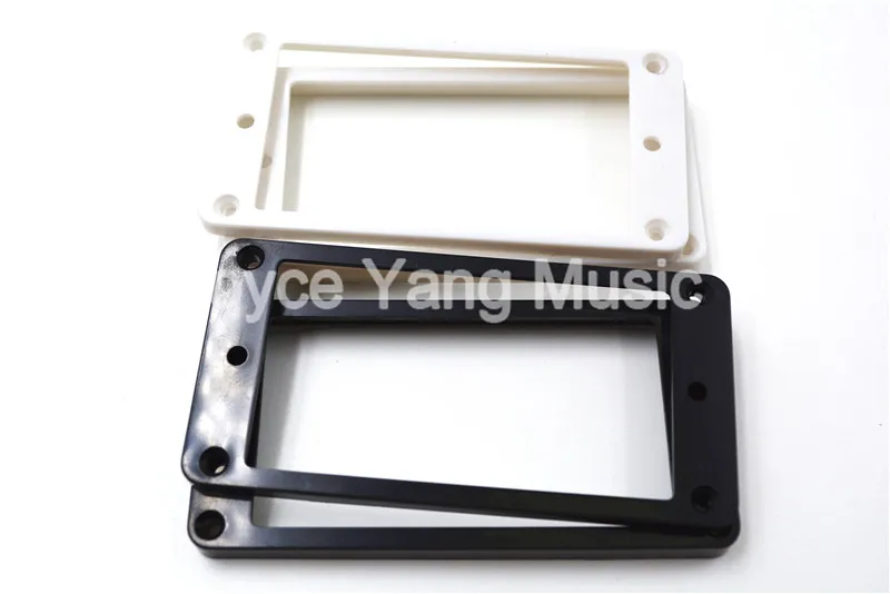 Niko 4pcs Black White Flat Plastic Humbucker Pickup Frame Holder Mounting Ring 5*7/7*9mm