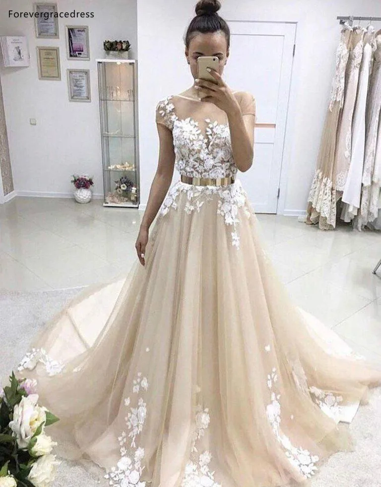 Spring Summer Bohemian Wedding Dresses 2019 A Line Appliques Beach Country Garden Bride Bridal Gowns Plus Size Custom Made