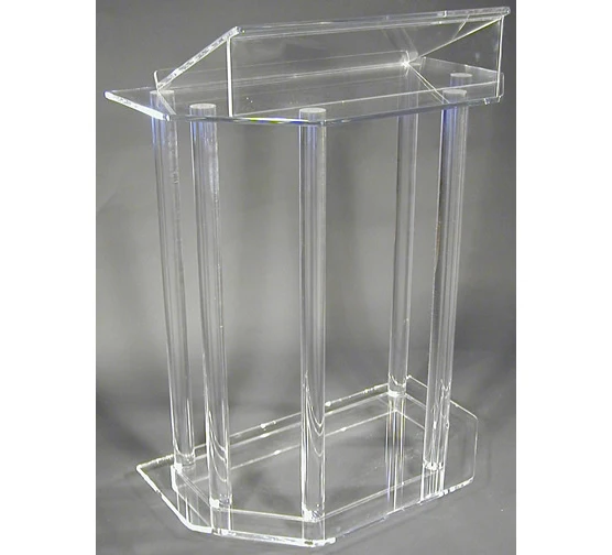 

Free Shipping Modern Acrylic Smart Podium Plexiglass Pulpit School Church Lectern podium reception desk