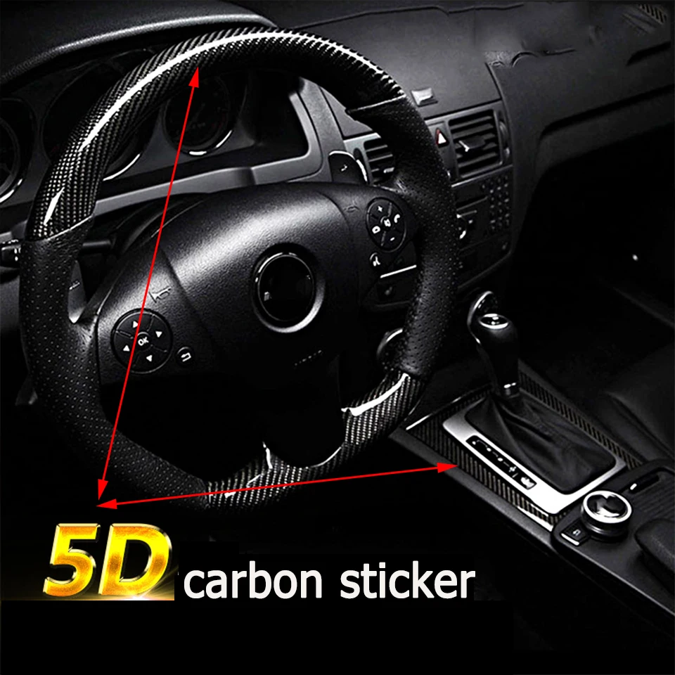 5D Carbon Fiber Car Stickers For BMW G30 E39 E90 E60 E36 F30 F10 E34 E30 Mini Cooper Audi A4 B8 A3 A6 C6 Q5 A5 Q3 Q7 Accessories