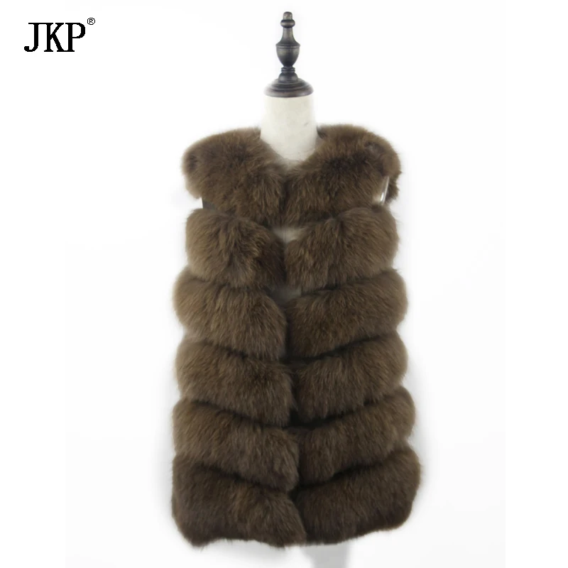 Winter 100% Real Fox Fur Vest Natural Fox Fur Vest  Women fur Coat Jackets