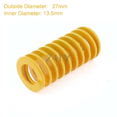 

TF 27mm OD 13.5mm ID 150mm 175mm 200mm 250mm 300mm Long Yellow Light Load 65Mn Metal Spiral Stamping Compression Mold Die Spring