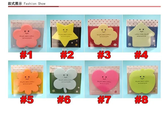 30 Pcs Cute Special Shape Sticky Paper Message Scratch Note / Memo Pad/ Notepad/Children Student Prize Gift