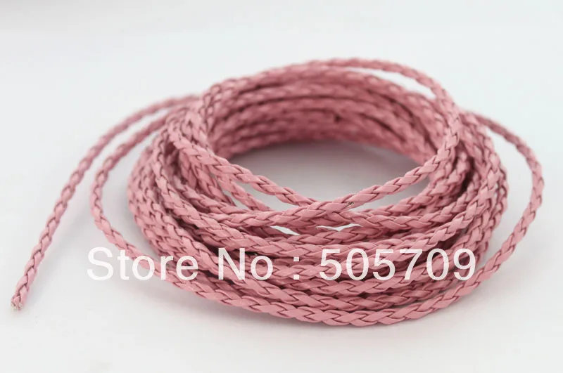 20 Meters of pink artifical leather cord 3mm #22952