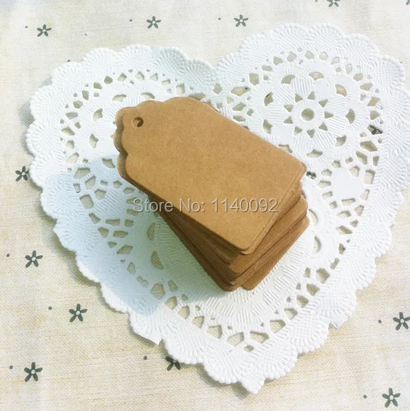 Free shipping wholesales blank kraft paper hang tags 3x5cm/swing tag/DIY decorated gift label/baking price tag 500 pcs a lot