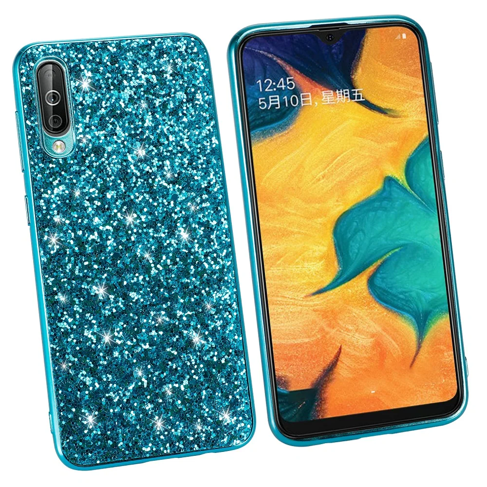 For Samsung Galaxy A30 A50 Case Luxury Hard PC Shining Glitter Slim Protect Back Cover case for samsung galaxy a10 a20 a40 a70