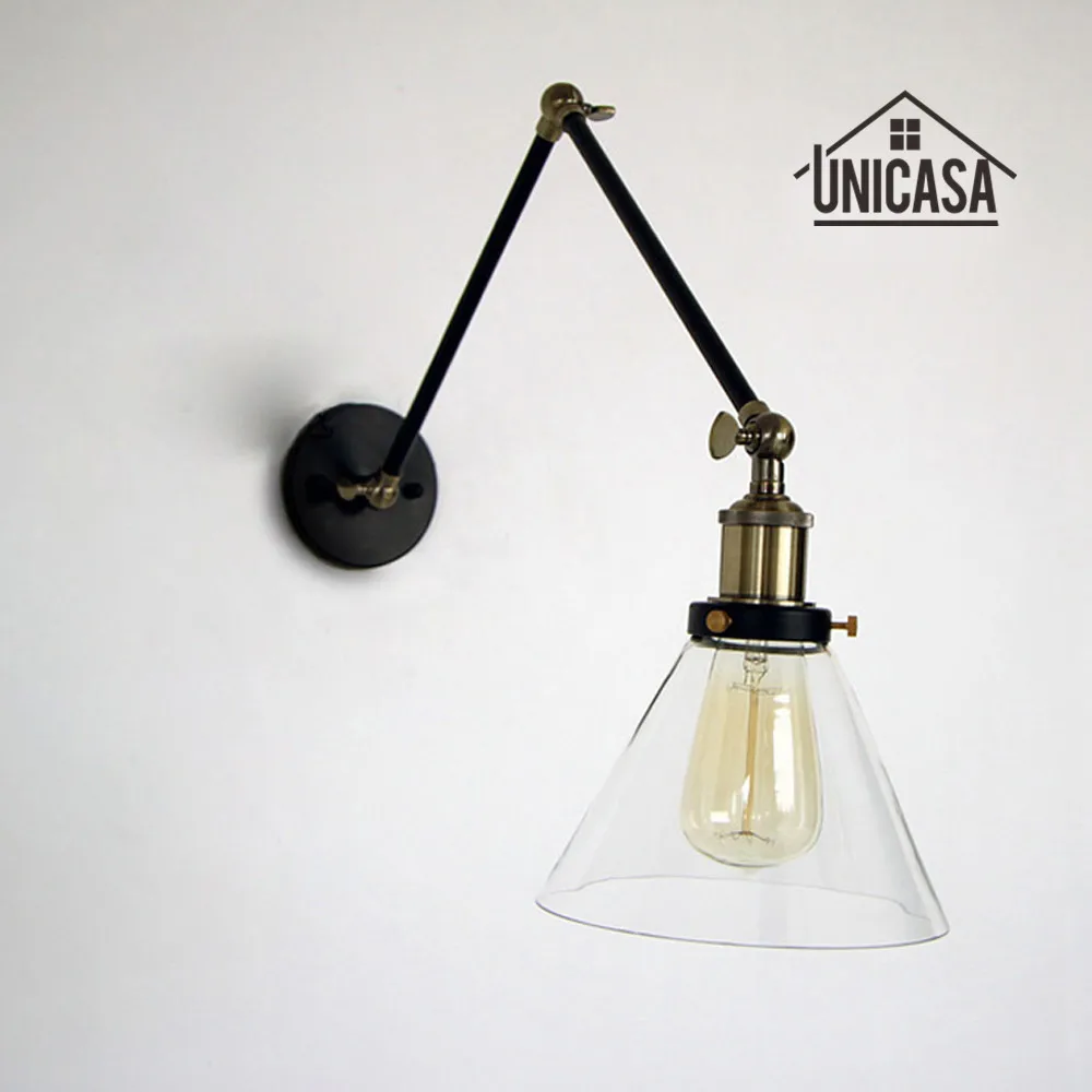 

Modern Glass Wall Lights Bathroom Antique Glass Wall Sconce Kitchen Hotel Industrial Lighting Black Modern Indoor Wall Lamp