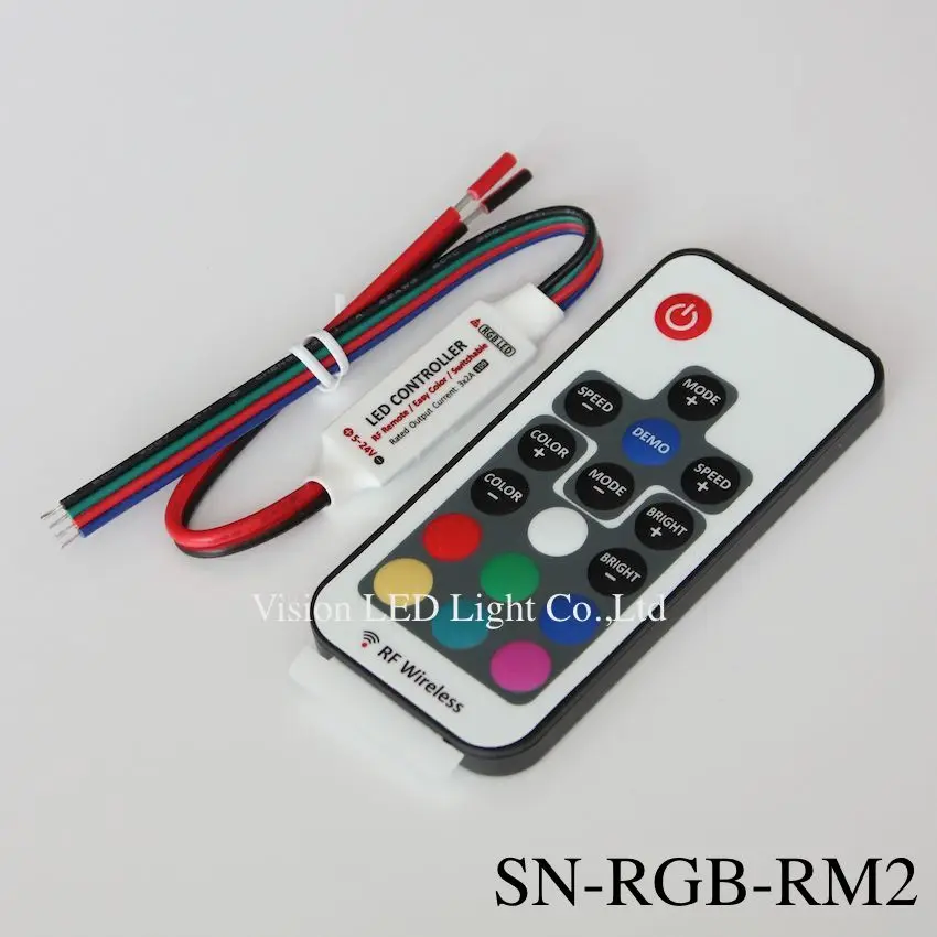 10 Sets a lot, LED mini RF RGB Controller, Rated output current: 2A*3CH, Peak: 4A*3CH