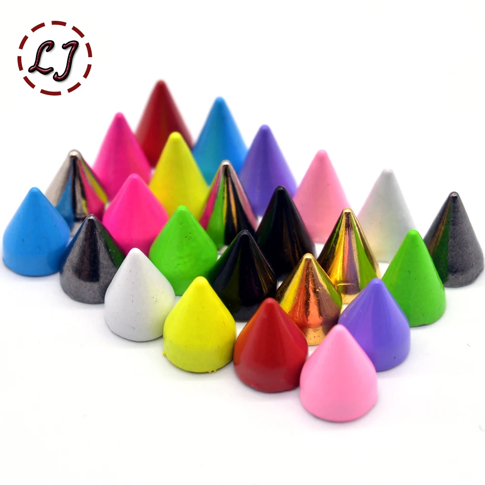 New 30sets/lot colorful alloy screw knob tip rivets handbag belt shoes punk metal rivets crafts buckles accessories DIY handmade